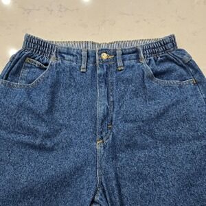 Vtg L.L. Bean High Waist Comfort Elastic Jeans Sz 12 Made in USA 90s Mom Jeans